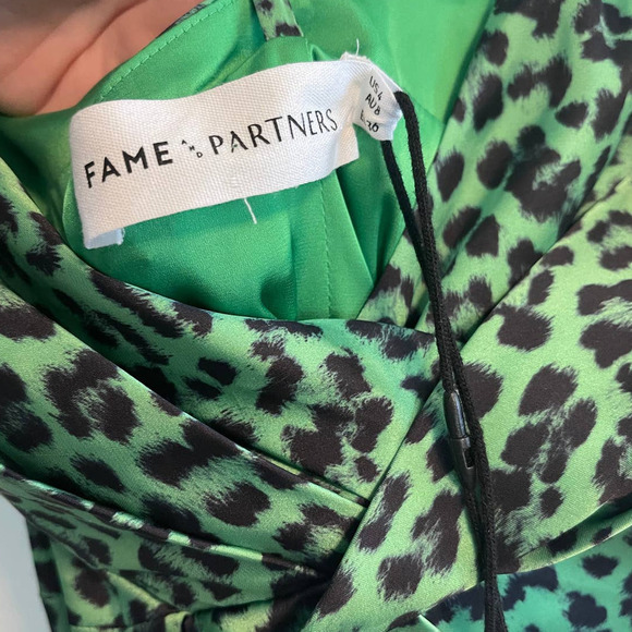 New Fame & Partners The Jami Dress | Leopard Mojito Size 4 - Picture 6 of 12